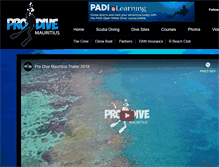 Tablet Screenshot of prodivemauritius.com